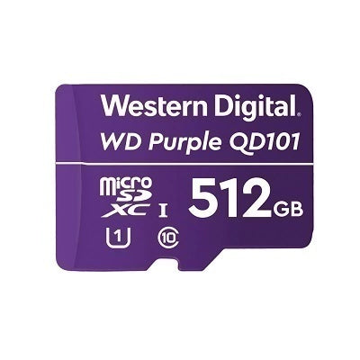 Memoria microSD de 512 GB PURPLE, Especializada Para Videovigilancia, 10 veces MAYOR duración