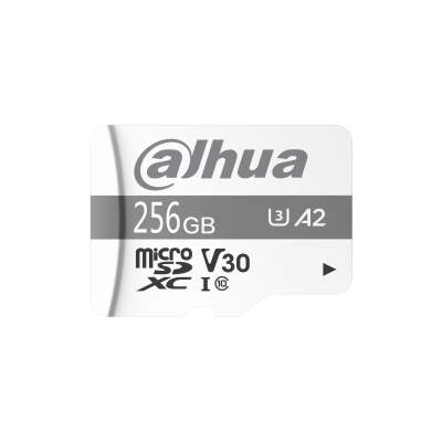 Memoria MicroSD 256 GB DAHUA UHS-I/C10/U3/V30/A2 / Velocidad de Lectura 100 MB/s/ Velocidad de Escritura de 80 MB/s/ Especializada para Videovigilancia