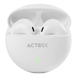 Audifonos Acteck Sense EP230 / Inalambricos / Bluetooth / Proteccion IPX4 Contra Salpicaduras / Blanco