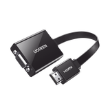 Adaptador HDMI a VGA / Resolucion 1080P / Audio 3.5mm / Con Puerto Micro USB para Alimentacion