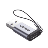 Adaptador USB 3.0 Macho a USB-C 3.1 Tipo C Hembra / Caja de Aluminio / Carga y sincronizacion de datos /  Admite corriente de 3A