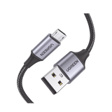 Cable USB-A a Micro USB /  Nylon Trenzado / Tecnologia de Carga Rapida QC, FCP Y AFC / Soporta QC 2.0, 3.0